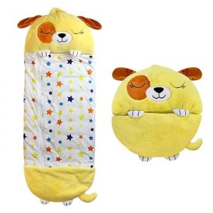 XJYDNCG 137&times;50cm Sac de Couchage Amusant pour Enfants Mignon Sac de Couchage Enfant Duvet EnfantChienJaune AB00142