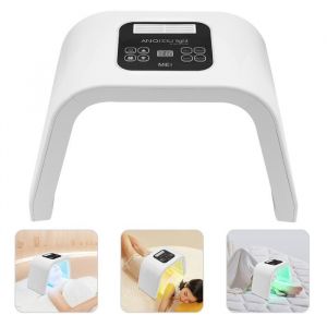 Lampe Led Pour Soins Du Visage Lampe &agrave; Masque 7 En 1 Avec Lunettes De Protection Pour Le Visage Convient Aux Salons De