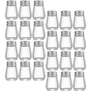 Salieres Sali&egrave;re Et Poivri&egrave;re Ensemble De Verre 30Pcs Barbecue Assaisonnement Shaker Bocal En Verre Contenant