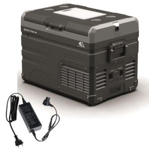 EZA Glacière à compression Blizz-E Flex 47 litres Camping-car + EZA Adaptateur 12/220 Volts