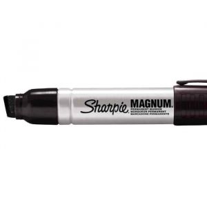 Marqueur permanent METAL MAGNUM - SHARPIE - Pointe biseaut&eacute;e - Noir