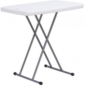 Petite table &agrave; hauteur variable dappoint - JEOBEST - rectangulaire - pliante - Blanc - 76*50*74cm