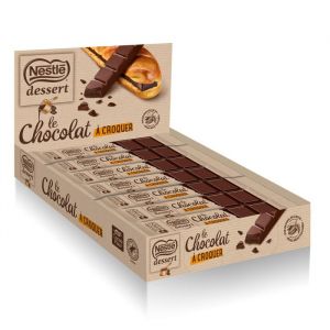 Display de 14 barres Chocolat à croquer noir Nestlé Dessert 14x32g = 448g