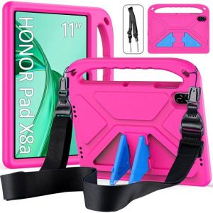 Coque Enfant Pour Honor Pad X8A 11 Pouces 2024 L&eacute;ger Anti-D&eacute;rapants Housse Avec Poign&eacute;e Et Avec Bandouli&egrave;re Rose[YC567]