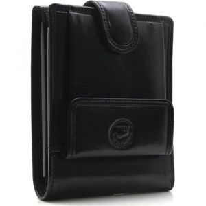 Portefeuille Homme - ELEPHANT DOR - Cuir - Noir - 14 rangements - 6 emplacements CB - 2 emplacements billets