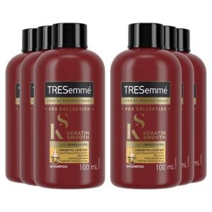 Tresemme Keratin Smooth Shampoo with Marula Oil for Frizzy Hair 100ml 6 Pack