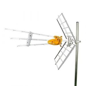 Antenne TV - TELEVES - Doublet panneau - UHF - Résistante aux intempéries - Argent/Orange