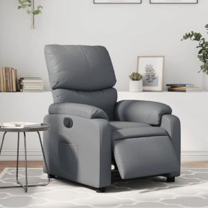 BEWI&reg;Fauteuil inclinable - Fauteuil R&eacute;glable/Fauteuil de relax - 1 personne - &eacute;lectrique Gris Similicuir &FR28419