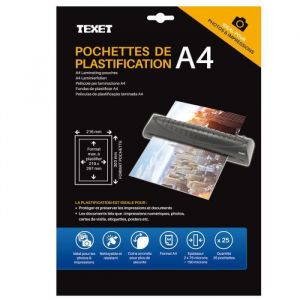 25 Feuilles de plastification A4 150 microns
