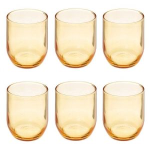 Lot de 6 Verres &agrave; Eau PaolEau 31cl Jaune