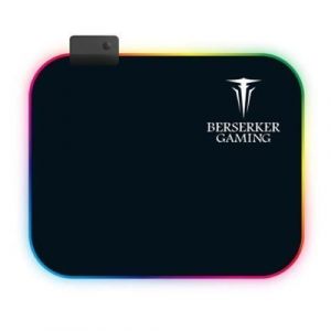 Tapis de Souris Gaming - Berserker - THRUD - Noir - LED 14 modes - Surface lisse et rigide