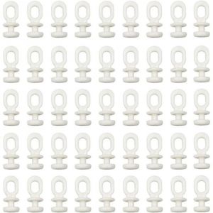 Lot de 100 Glisseurs pour Rail Rideaux Crochet de Tringle Rideau Coulissant Pour Fentres et Douche couleurs multiples LARGEIGHT