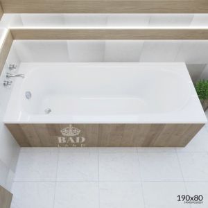 Baignoire Rectangulaire 190x80 + des panneaux en polystyr&egrave;ne Siphon+pieds MEDIUM