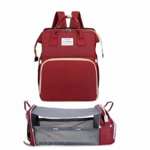 Sac à langer pliant léger portable pour bébé - ECELEN - Norme Rouge - Grande capacité - Multifonctionnel