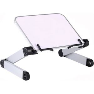 -Pupitre pour Livre -Hauteur et angle r&eacute;glables lutrin livre support de lecture avec bras en aluminium et clips de reliure porte