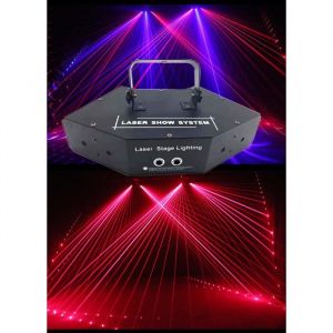 Scanner la lumi&egrave;re laser RGB pleine couleur faisceau &agrave; six yeux Laser Club DJ Disco Laser Lights Projecteur laser