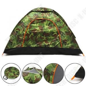 Tente de Camping - TD&reg; - Pop UP Automatique - 2 Places - Camouflage - 195x135x105 cm