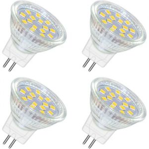 4PCS GU4 LED 2W Blanc Froid 6000K 120&deg; 250LM MR11 10W 20W &Eacute;quivalent AC DC 24V 12V Spot LED Encastrable GU4 35mm non-dimmable