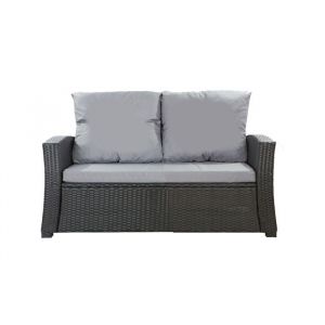 Coussins de canap&eacute; meubles de jardin en r&eacute;sine tress&eacute;e Gris Coussins balan&ccedil;oire 110x50x2x50cm Coussin pour banquette 2 places