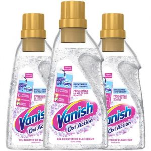 Vanish Oxi Action Booster de Blancheur - Détachant Textile & Raviveur de Blancheur - Lot de 3 Gels 750ml