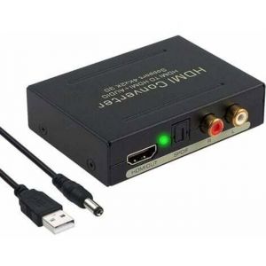 Convertisseur audio 4K HDMI extrait audio num&eacute;rique vers analogique SPDIF/Toslink RCA L/R adaptateur vid&eacute;o Blu-ray