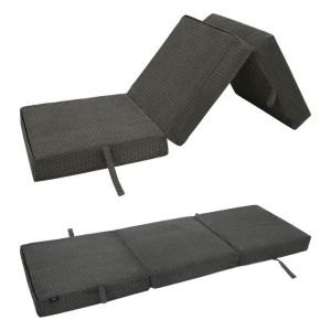 Canapé-lit futon pliable - Matelas pliable pour salon - Chaise-lit futon convertible - Matelas lit futon pliable - Charbon de bois