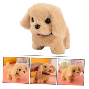 Jouet électronique en peluche pour chiot jouets interactifs amusants marche aboie secoue la queue habille un chien en peluche