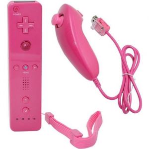 rose pink manette Telecommande + Nunchuck Compatible Nintendo Wii Contrôleur