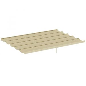 Toile de toit pour pergola tonnelle r&eacute;tractable de 4 x 3 m - beige