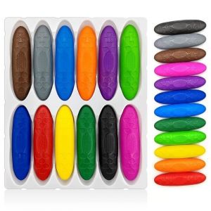 Crayon 12 Couleurs Mes Premiers Crayons Enfants de Cire Cacahute pour Tout Petits Partir de 1 AnLivraison alatoir CRAYON DE COULEUR