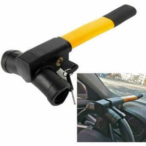 Barre antivol pour volant de voiture verrou de sécurité rétractable universel pour volant de voiture barre antivol en T