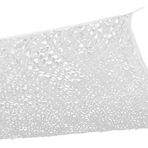 Voile dombrage rectangulaireYSTP motif camouflage filet de camouflage de protection solaire pour patio 3 x 4 m Blanc