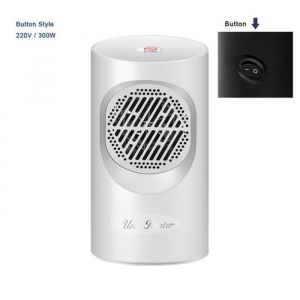 Radiateur &Eacute;lectrique Chauffage Air Soufflant Ventilateur Chauffe Mini Puissant 300W Basse Consommation pour Salle de Bain Salon