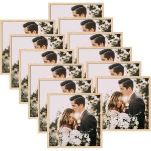 Lot de 12 Cadre 30x30 cm bois en PVC Cadres Photo Carr&eacute; 30x30 Pour Prot&eacute;ger et Afficher des Photos Couleur du bois 3 CADRE PHOTO