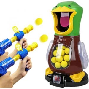 Jeu de tir sur cible de canard jouets de tir de canard pour enfants de 3 &agrave; 5 ans 2 paquets de blasters en mousse avec cible jeu2