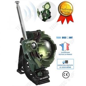 TD® Talkie walkie pour enfant de montre militaire haut parleur pas cher sécurité sport de chantier fille garçon accessoire adulte