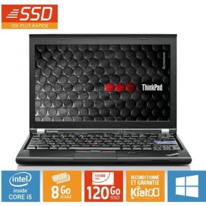 Pc portable LENOVO THINKPAD X 220 core i5 8 go ram 120 go ssd disque durordinateur portable ultrabook  reconditionn&eacute; par pro avec