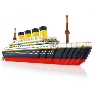 TD® Maquette bateau croisière building block grand Titanic Set 3800 mini blocs Pcs jouets bricolage puzzle 3D Jouet Éducatif