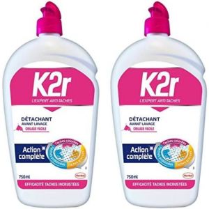 Détachant avant-lavage liquide - K2r - Lot de 2 - Ciblage facile - 750 ml