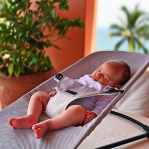 Transat B&eacute;b&eacute; Balancelle 2 En 1 88*40*51.5cm Baby Balance Chaise Hauteur R&eacute;glable-Gris-Capacit&eacute; de poids : 18 kg