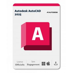 Autodesk Autocad 2025 - 1 An  Licence Officielle En Français - WindowsMac - Version Téléchargement