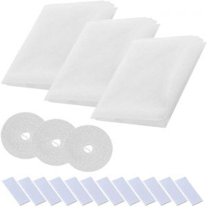 Moustiquaire FenetreToile Moustiquaire 3 Pi&egrave;ces Rouleau Insect MoustiquesProtecteur Filet Maille Rideau De Fen&ecirc;tre &Eacute;cran Standard