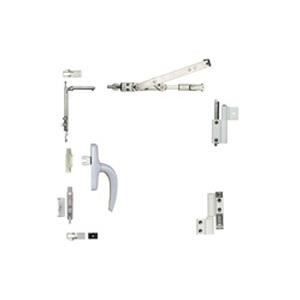 Kit oscillo-battant Galicube 1 V FAPIM à crémone Nefer midi - compas moyen 562 à 1200 mm - blanc 9010 - 1330BA-32