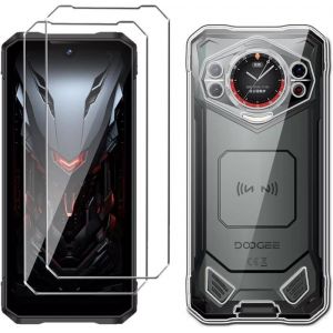 Coque pour Doogee S200 (6.72) avec 2 X Verre Trempé Ultra-Mince Transparent Antichoc Silicone Souple Housse Etui pour Doogee S200