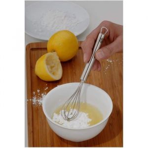 Mini fouet de cuisine en acier inoxydable &ndash; Fouet de cuisine &ndash; Batteur manuel doeufs pour g&acirc;teaux 16 cm