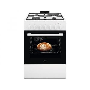 Cuisini&egrave;re Mixte gaz/&eacute;lectrique 4 foyers 60x60 Multifonction ELECTROLUX - LKM624022W