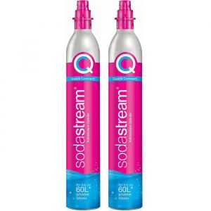 Sodastream Lot de 2 cylindres de gaz co2 60l quick connect pour machine à gazéifier - 2 x cylindre quick connect