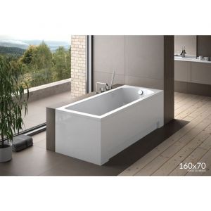 Baignoire Rectangulaire 160x70 + tablier en acrylique Siphon +pieds SHEA