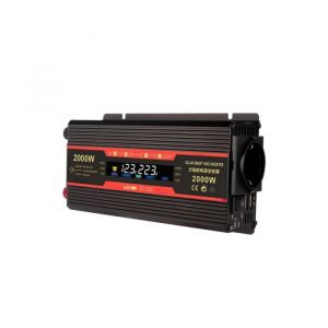 convertisseur 12v 220v 2000W convertisseur de Tension avec écran LCD USB Rechargez Votre Ordinateur Portable phone