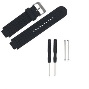Bande de montre en silicone pour Garmin Forerunner 220 230 235 630 620 735 montre Noir